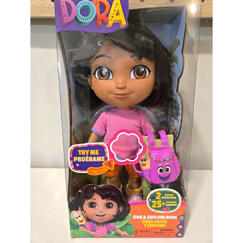 Nickelodeon Sing & Explore Dora Doll 2 Songs 25+Sounds Backpack & Card Included
